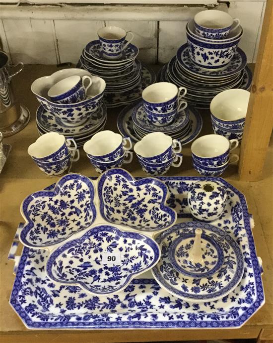 Coalport blue and white service(-)